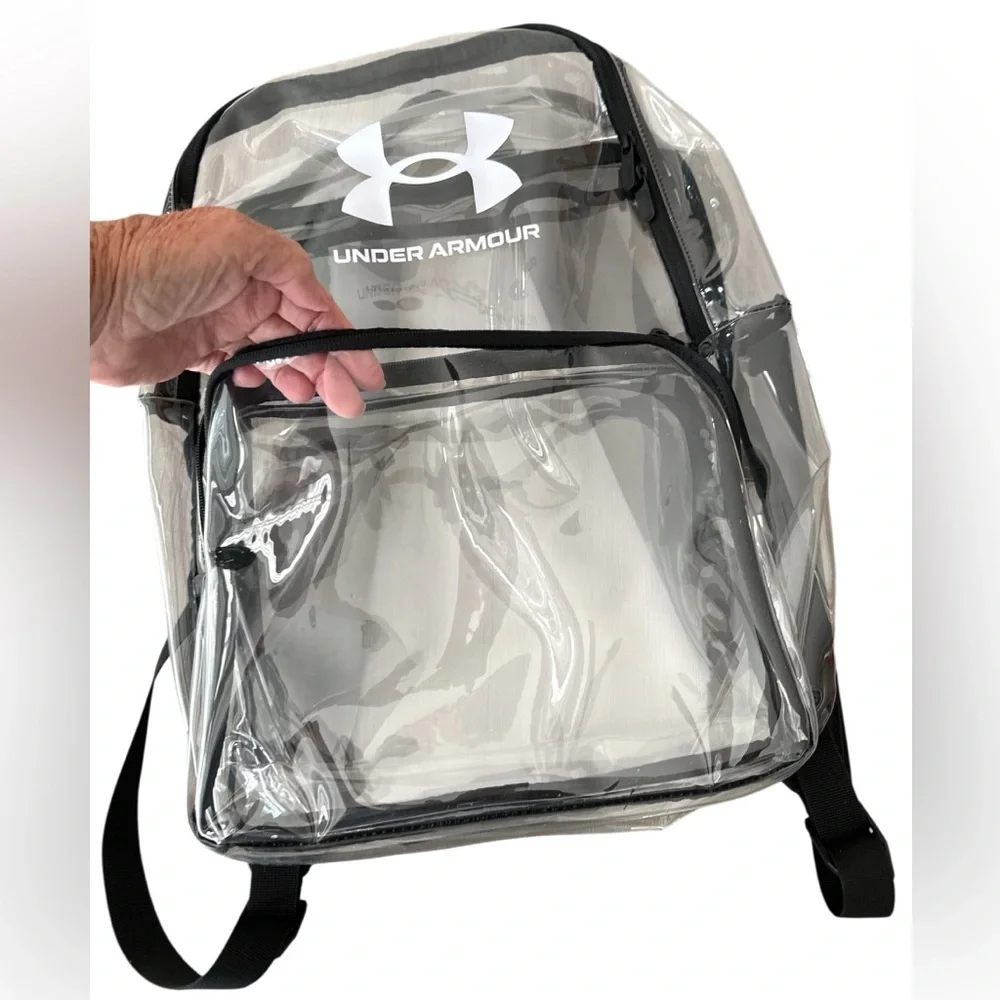 Under Armour Transparent Backpack with Black Accents, EUC, Unisex Backpack - Picture 5 of 10